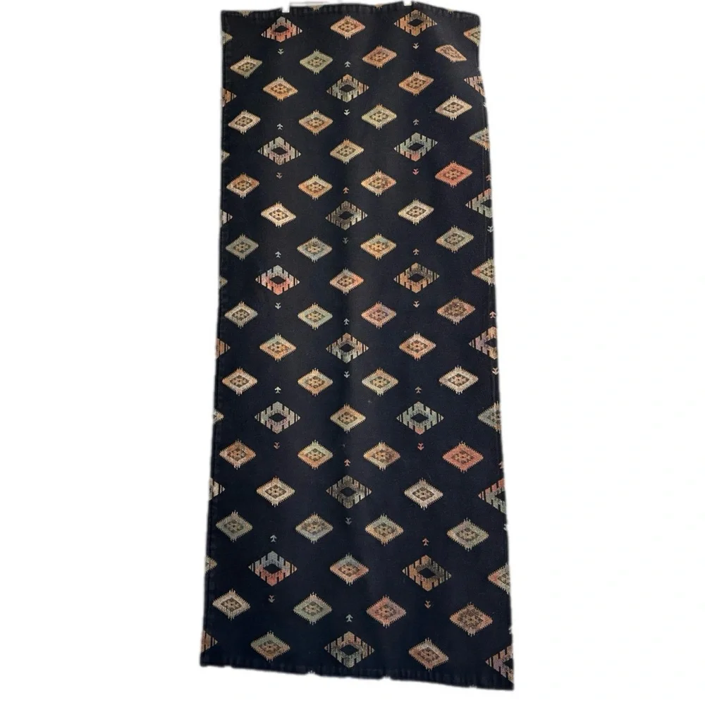 Unique Custom Multi-color Geo/Southwest Patterned 5ft Table runner/ Bed runner